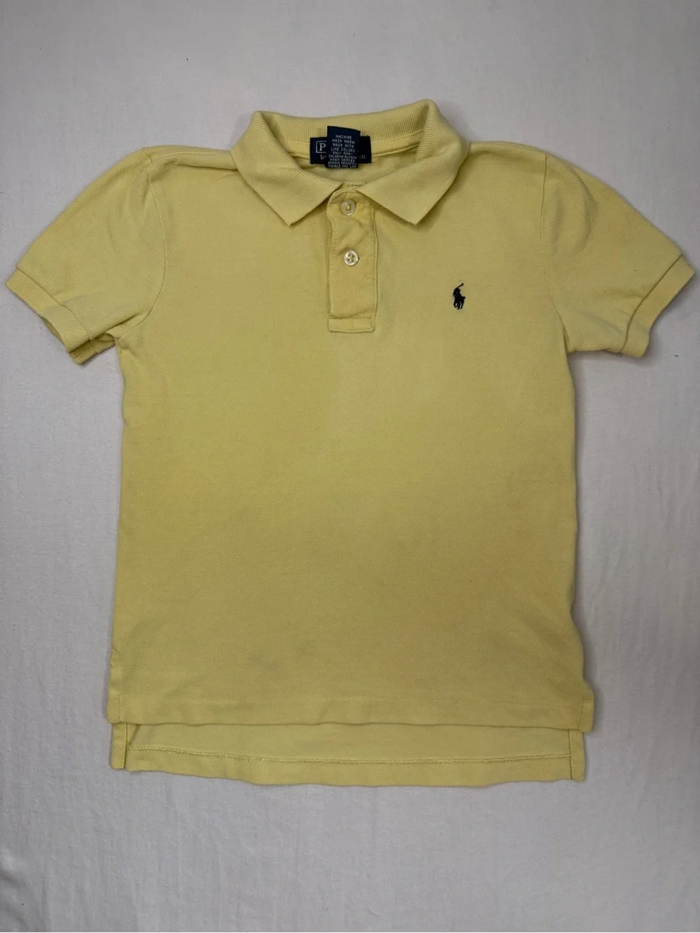 Ralph Lauren Light Yellow Polo with Navy Pony